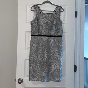 Ann Taylor knee length black and white dress